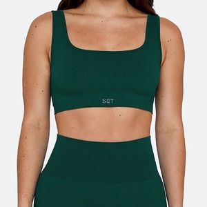 Set Active SCULPTFLEX dark green box cut bra